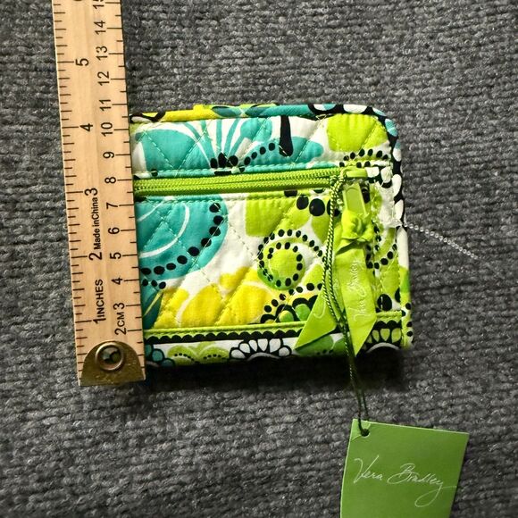 Vera Bradley Snappy Wallet Lime`s‎ Up Floral Quilted Snap On Card Holder Hippie - Picture 6 of 6